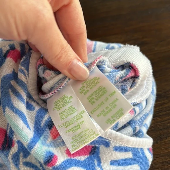 Lilly Pulitzer Dixon Terrycloth Romper Red, Right, Return XS - Picture 7 of 8